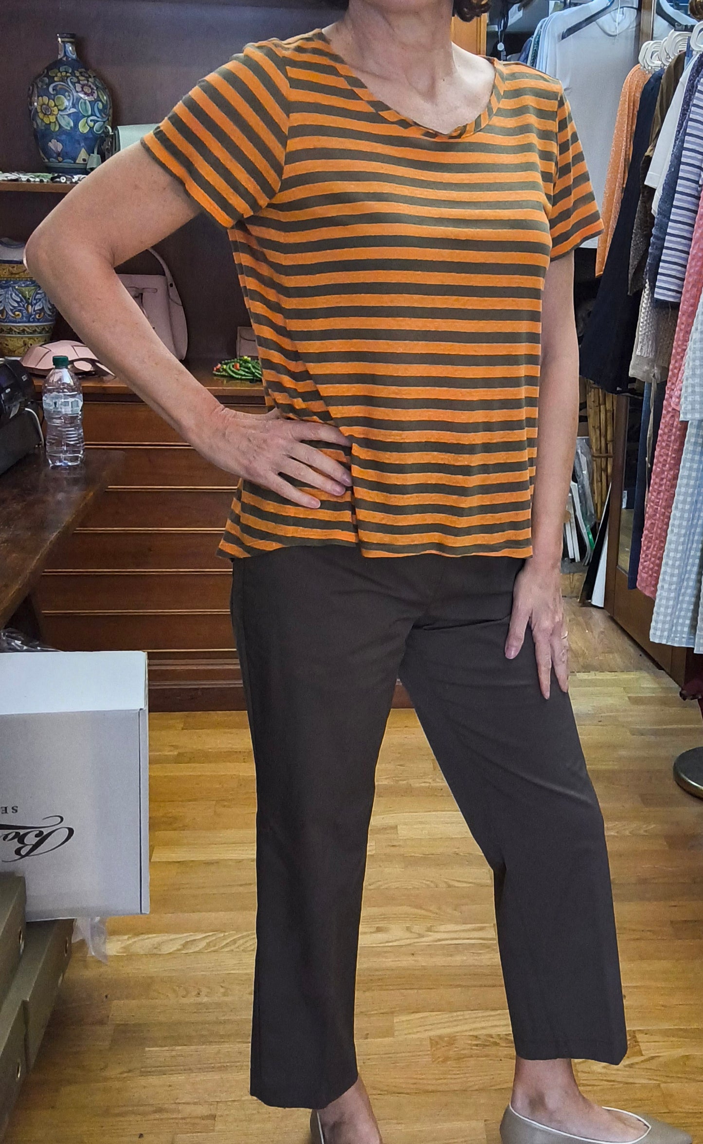 T-shirt righe over