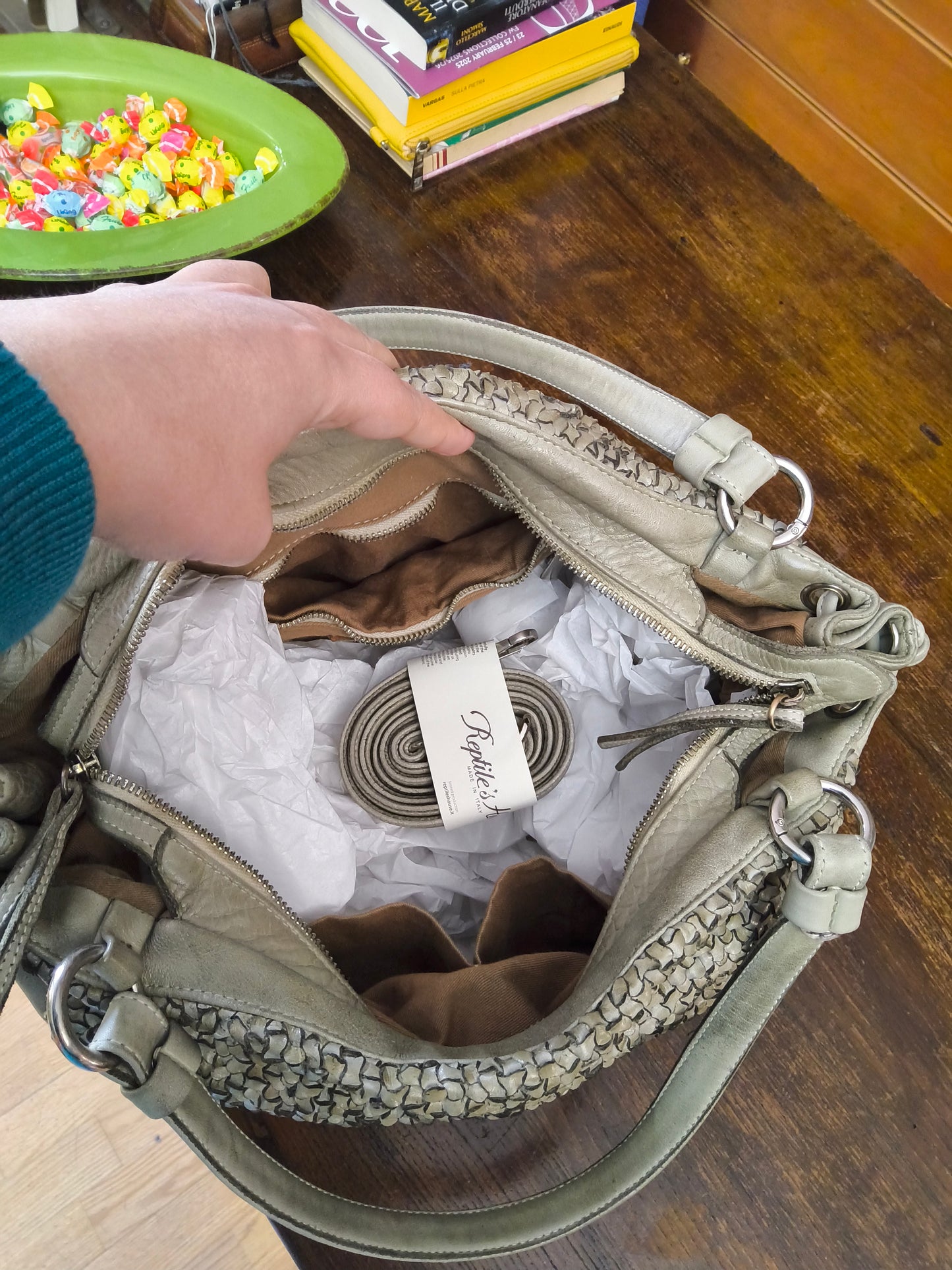 Reptile's House Woven Bag