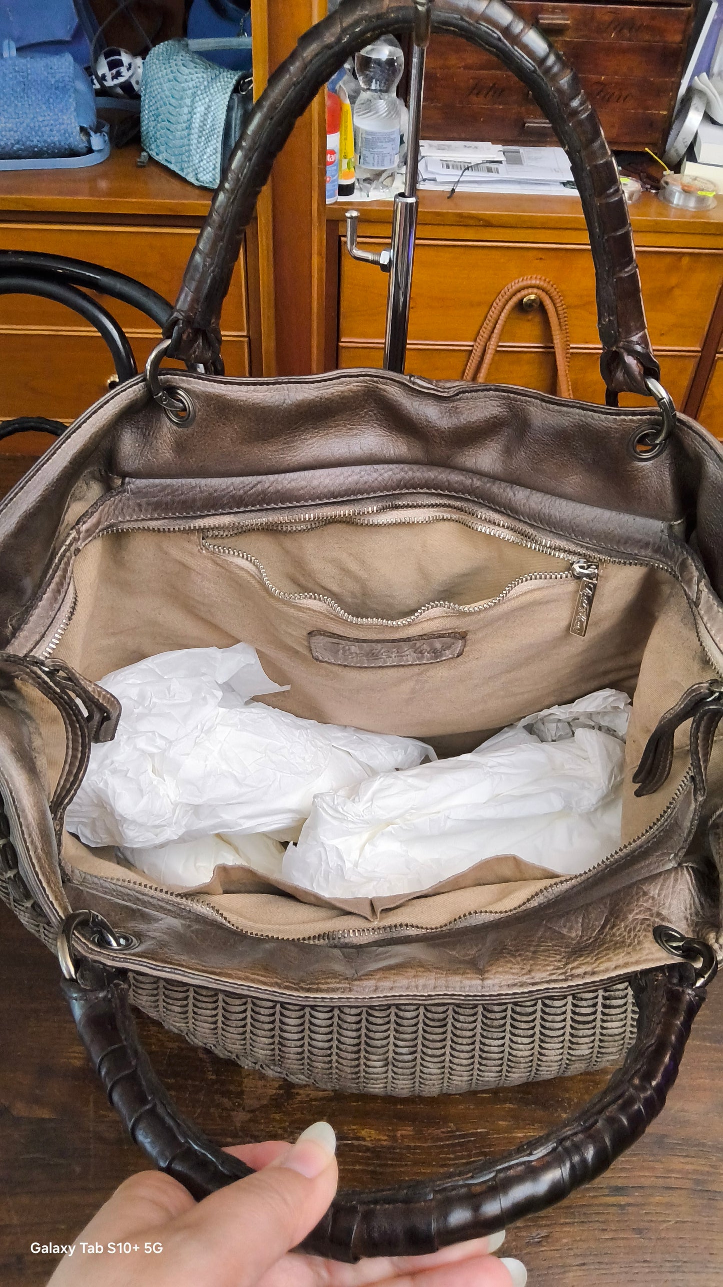 Shopper "lune" tortora