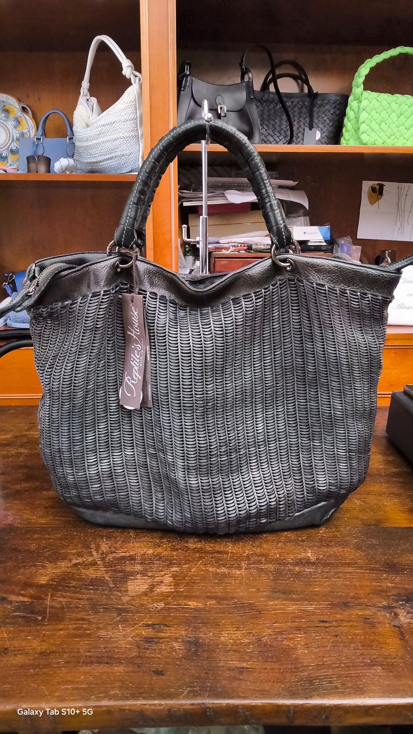 Shopper "lune" verde scuro