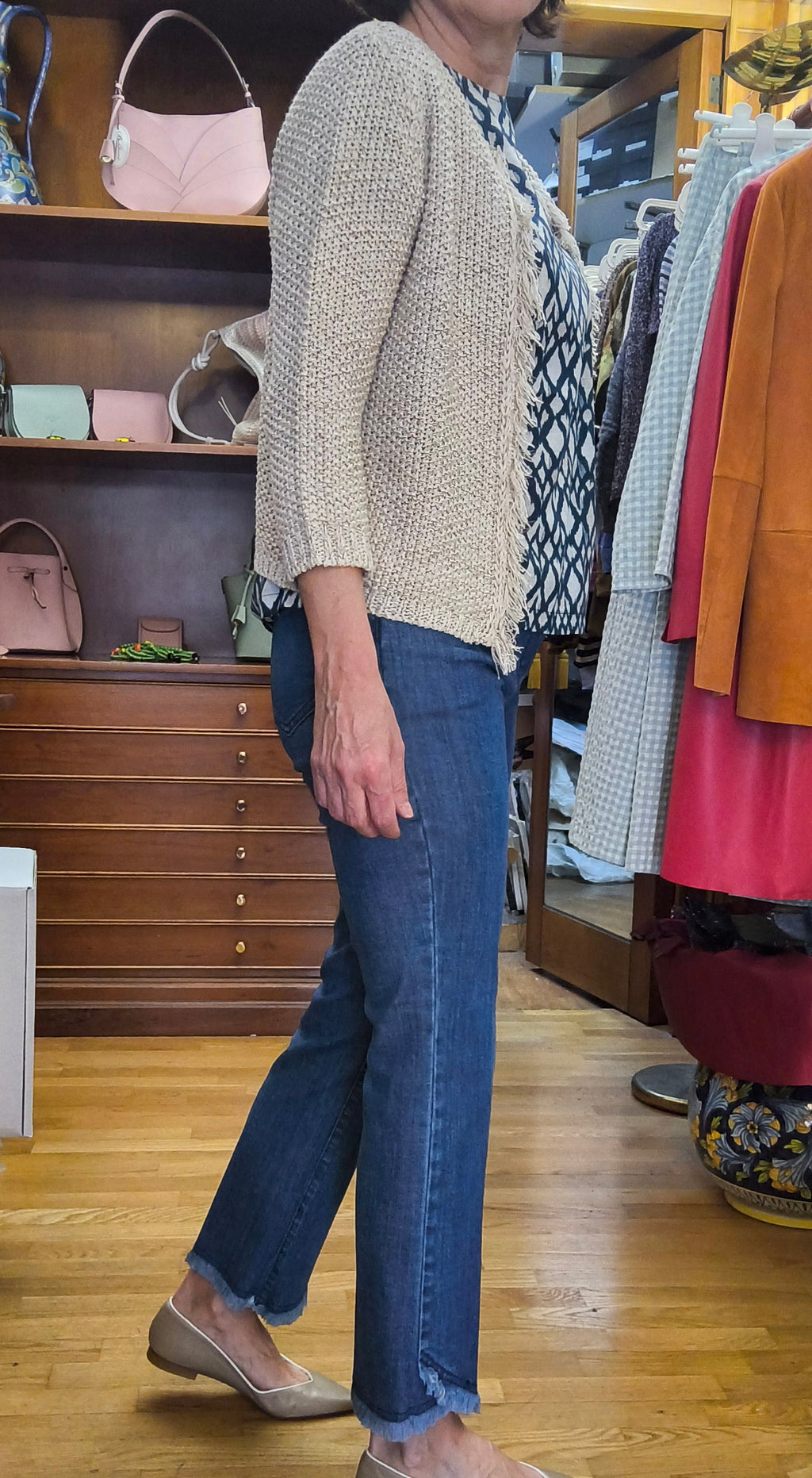 Jeans sfrangiato