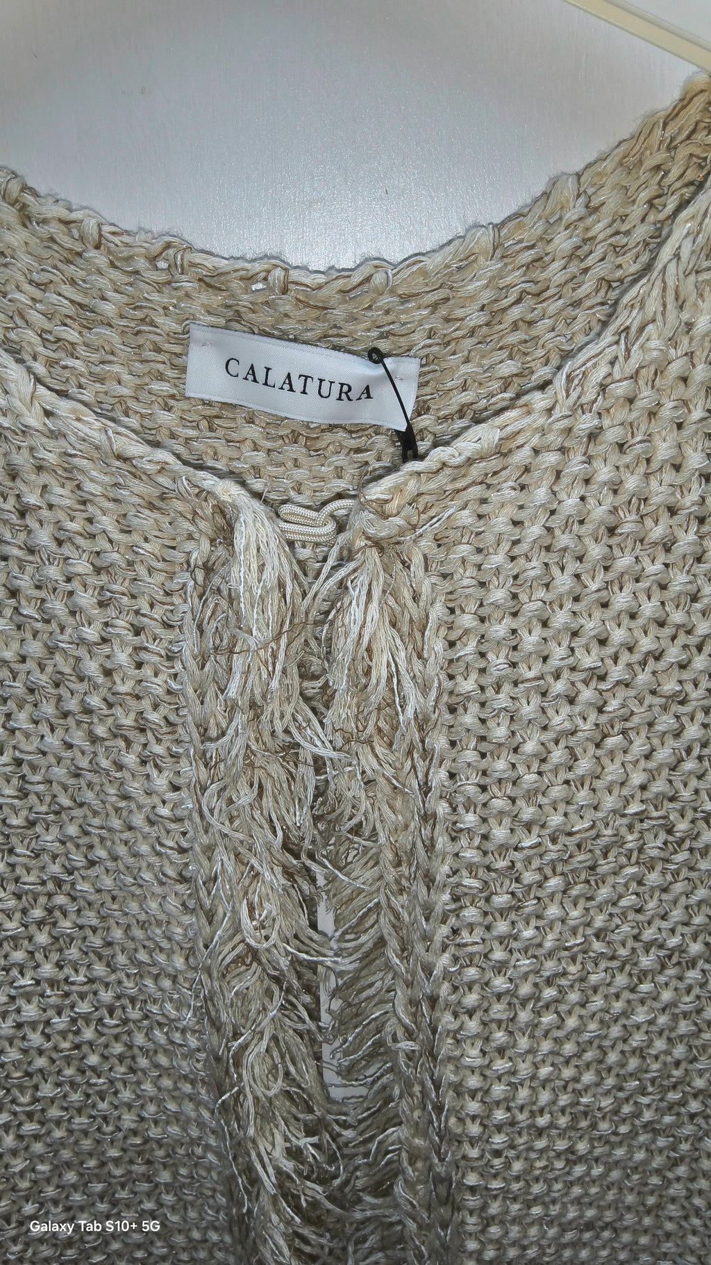 Cardigan sfrangiato