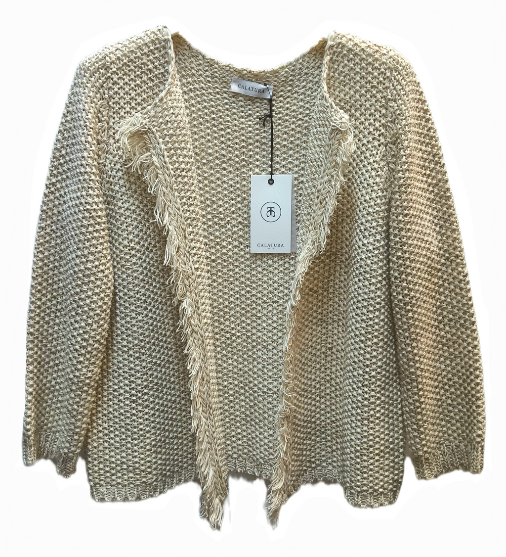 Cardigan sfrangiato