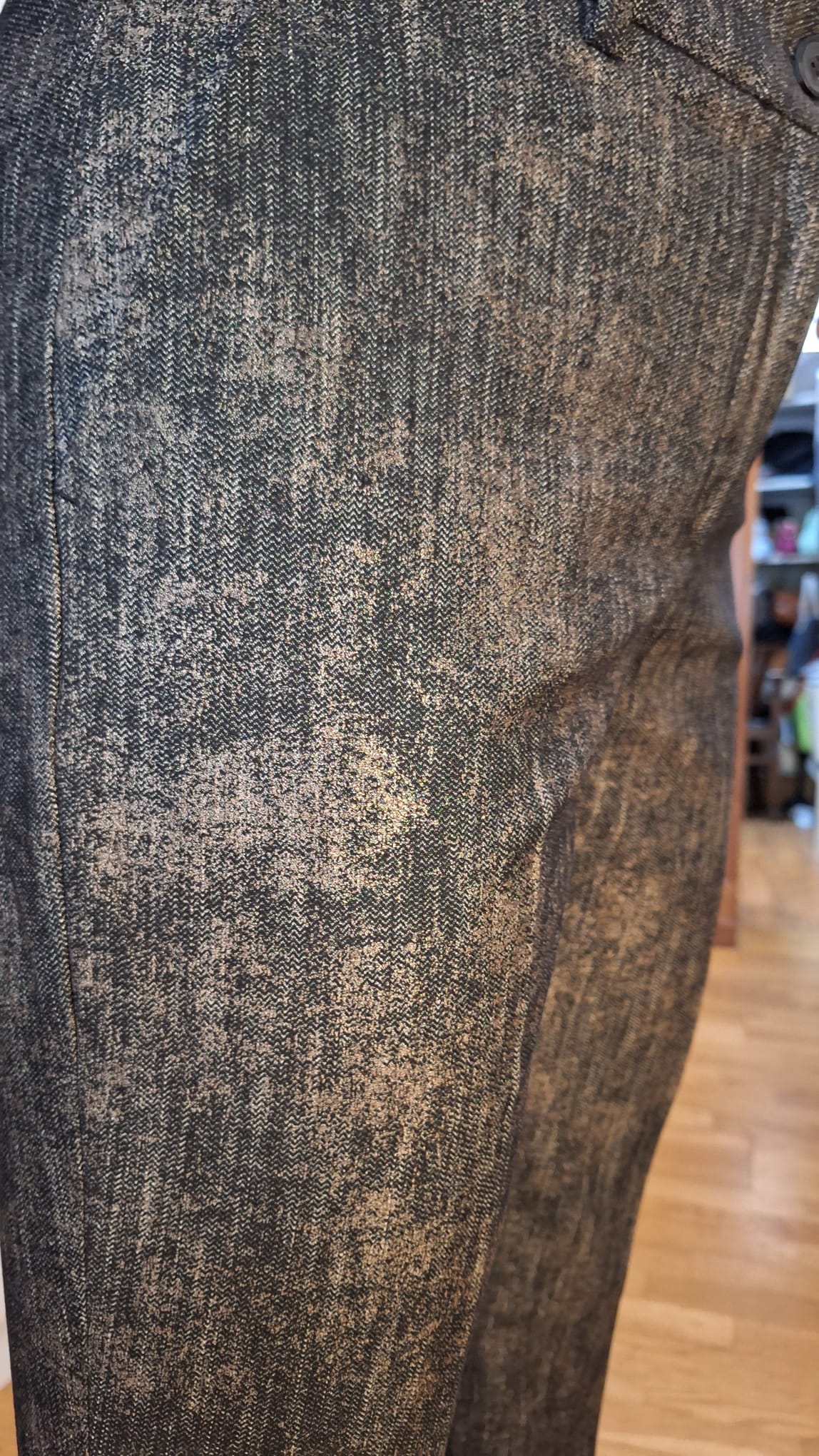 Pantalone effetto "spalmato"