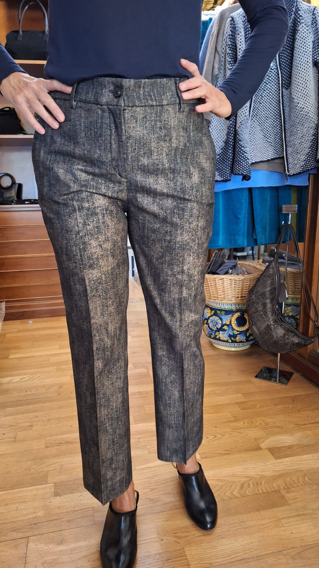 Pantalone effetto "spalmato"