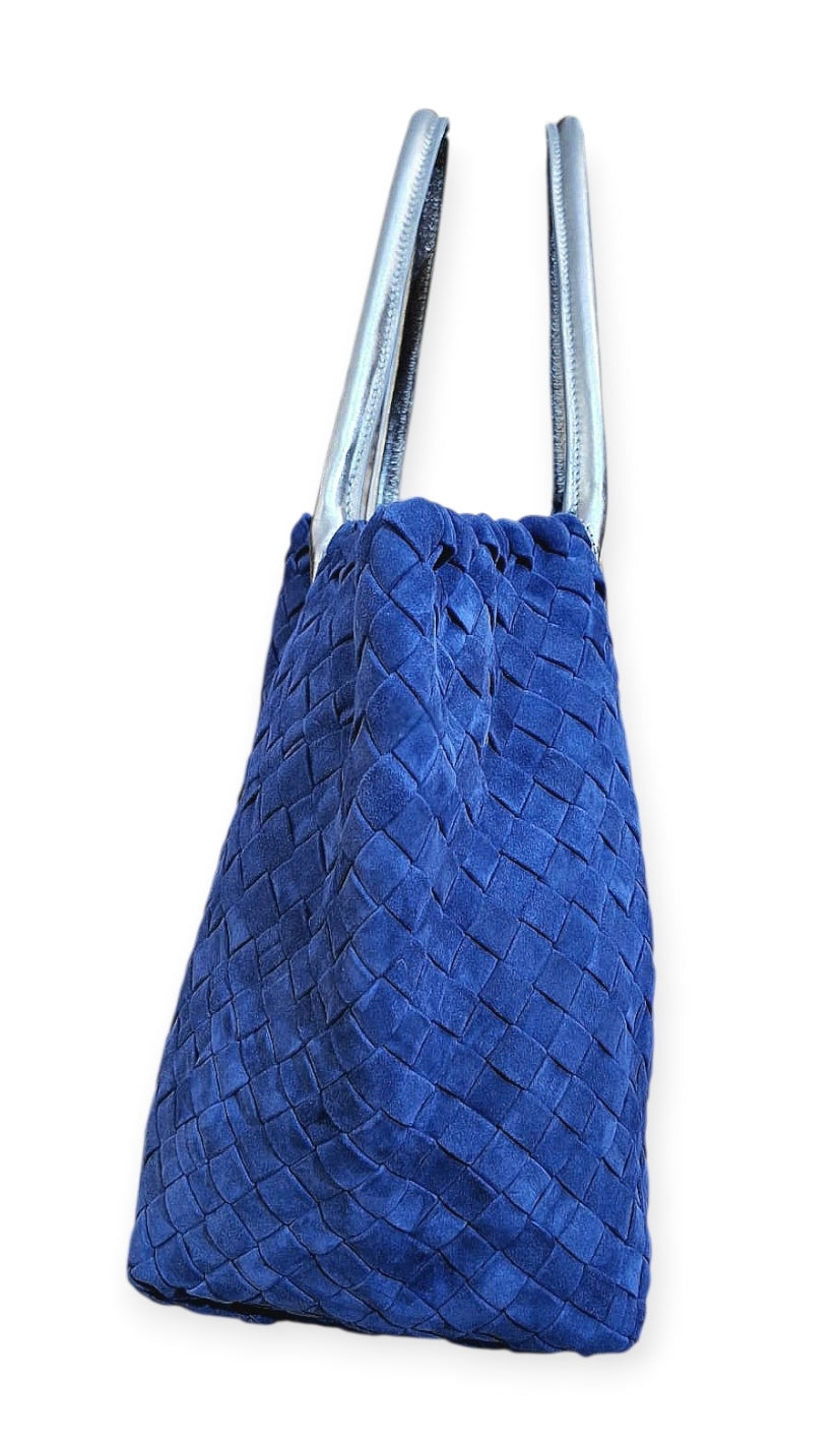Shopper grande camoscio