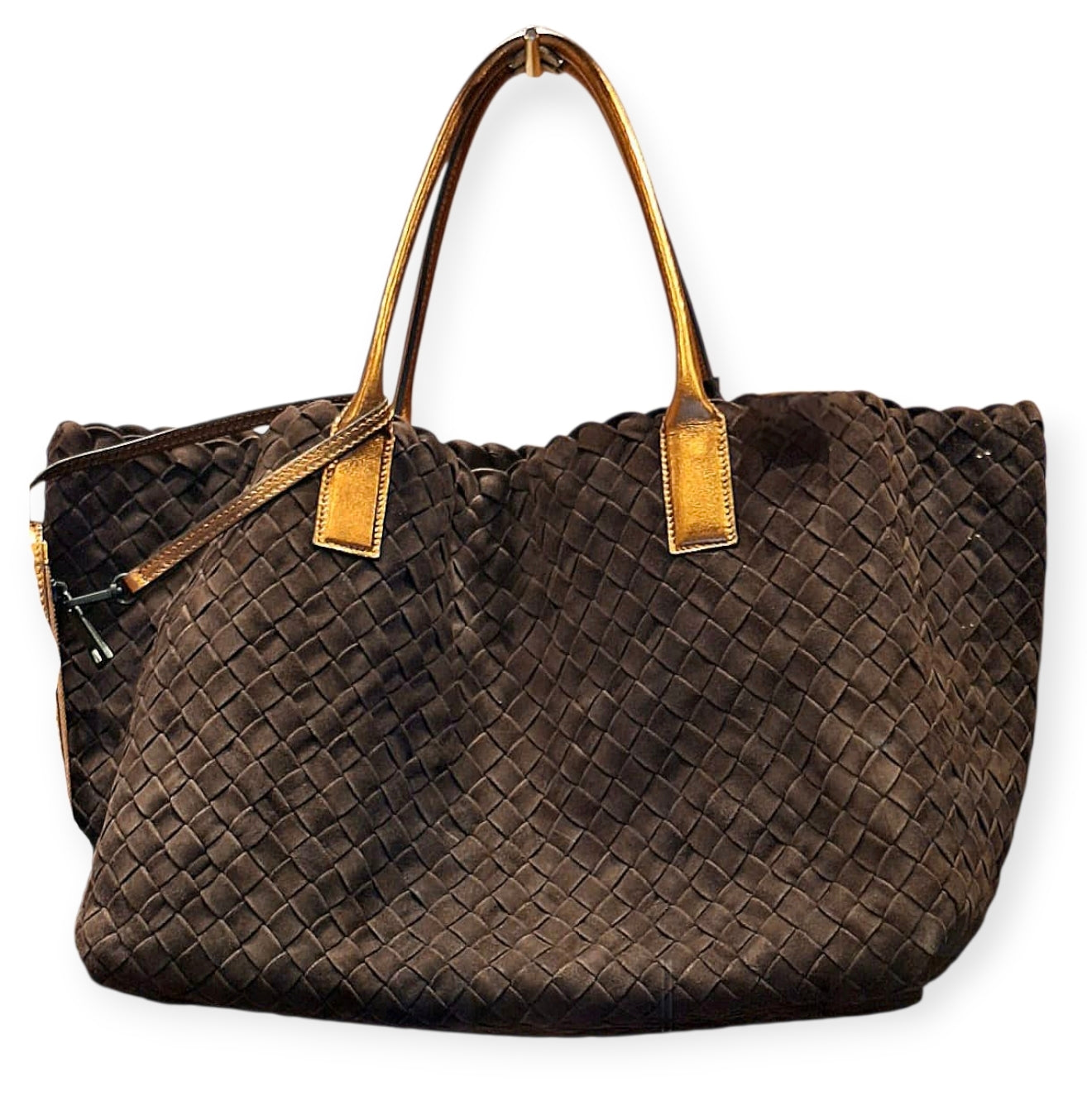 Shopper grande camoscio