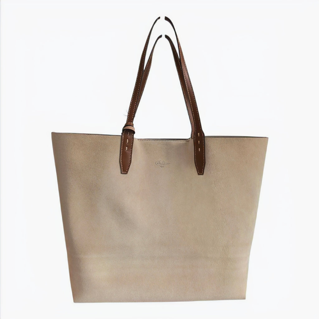 Shopper grande camoscio