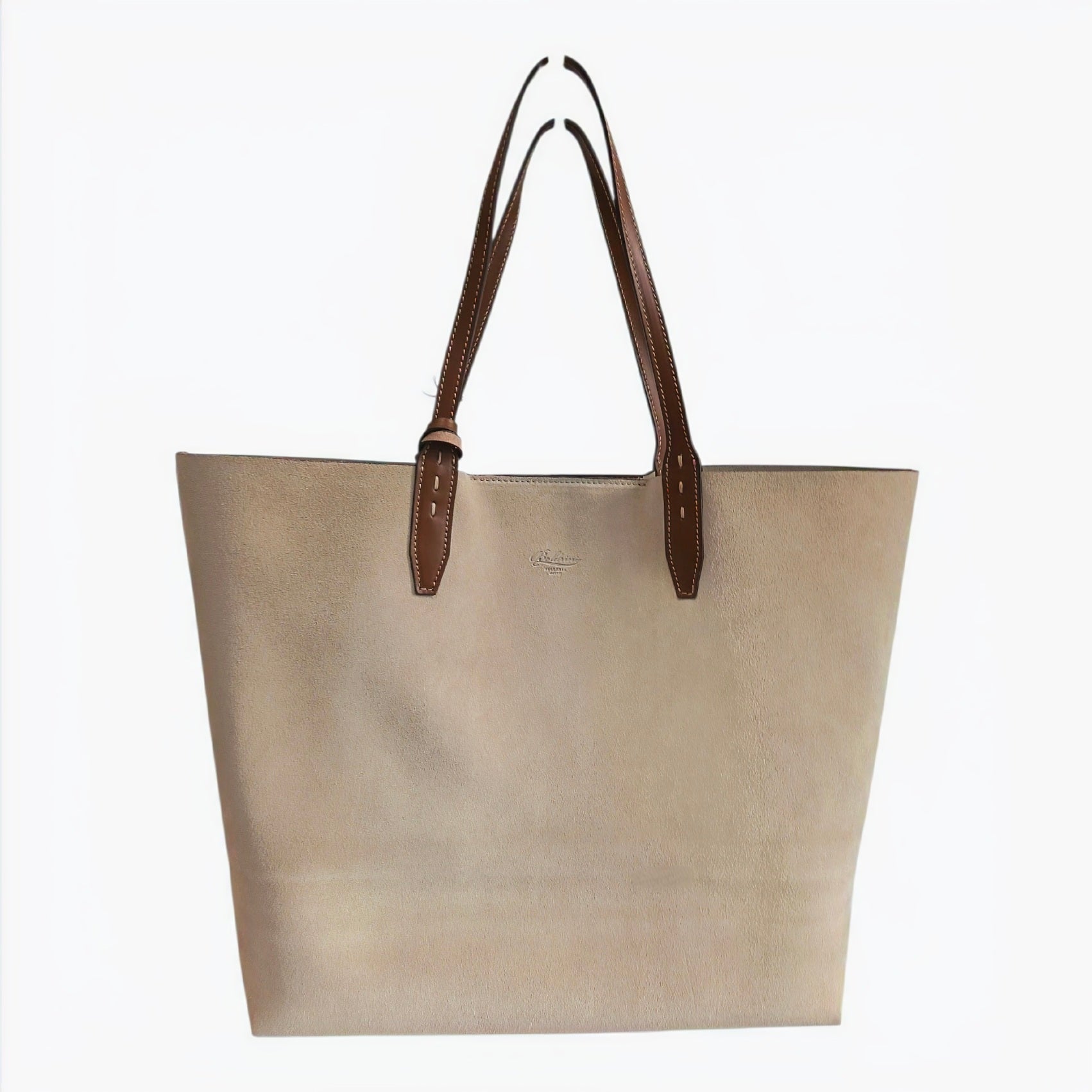 Shopper grande camoscio