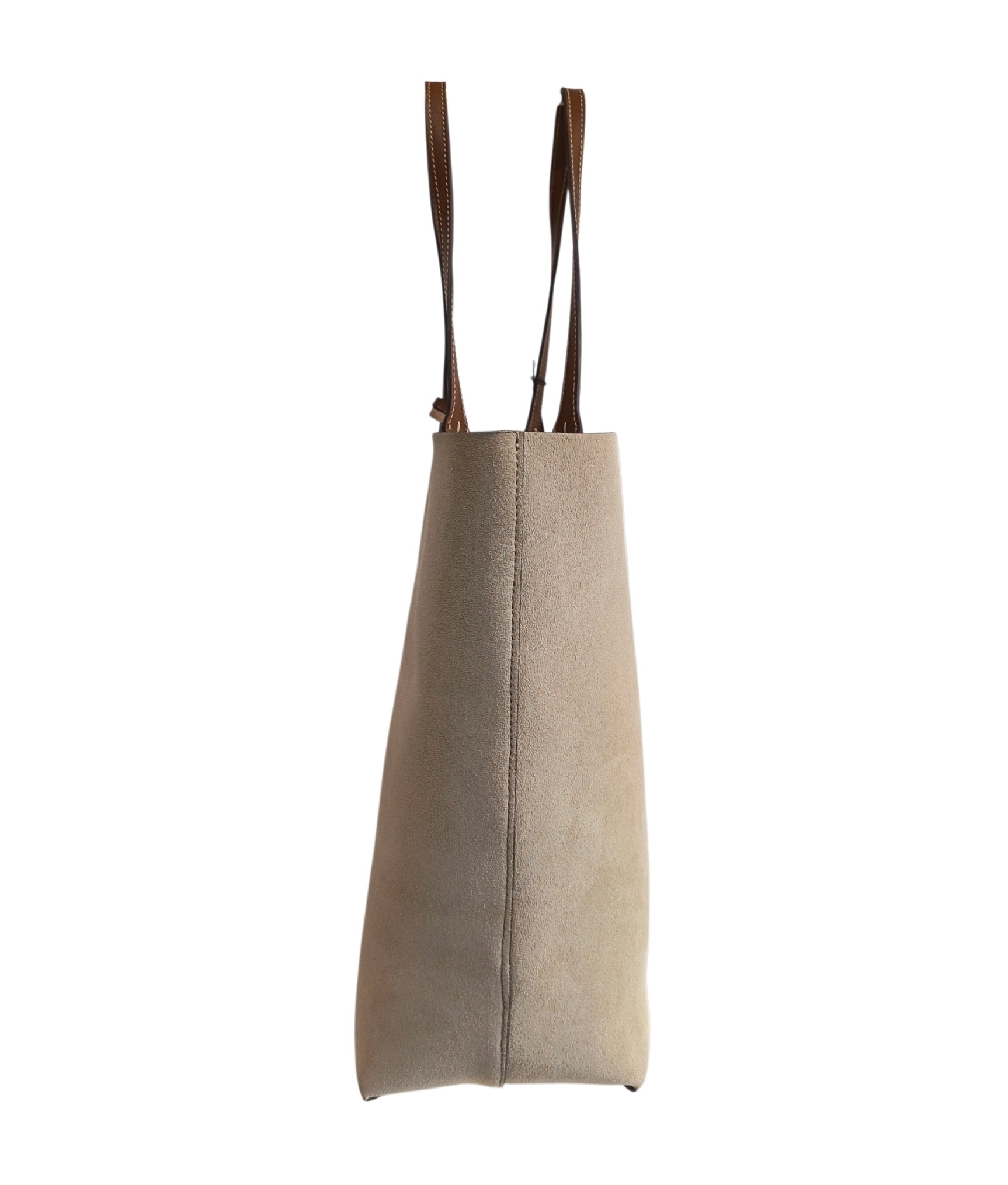 Shopper grande camoscio