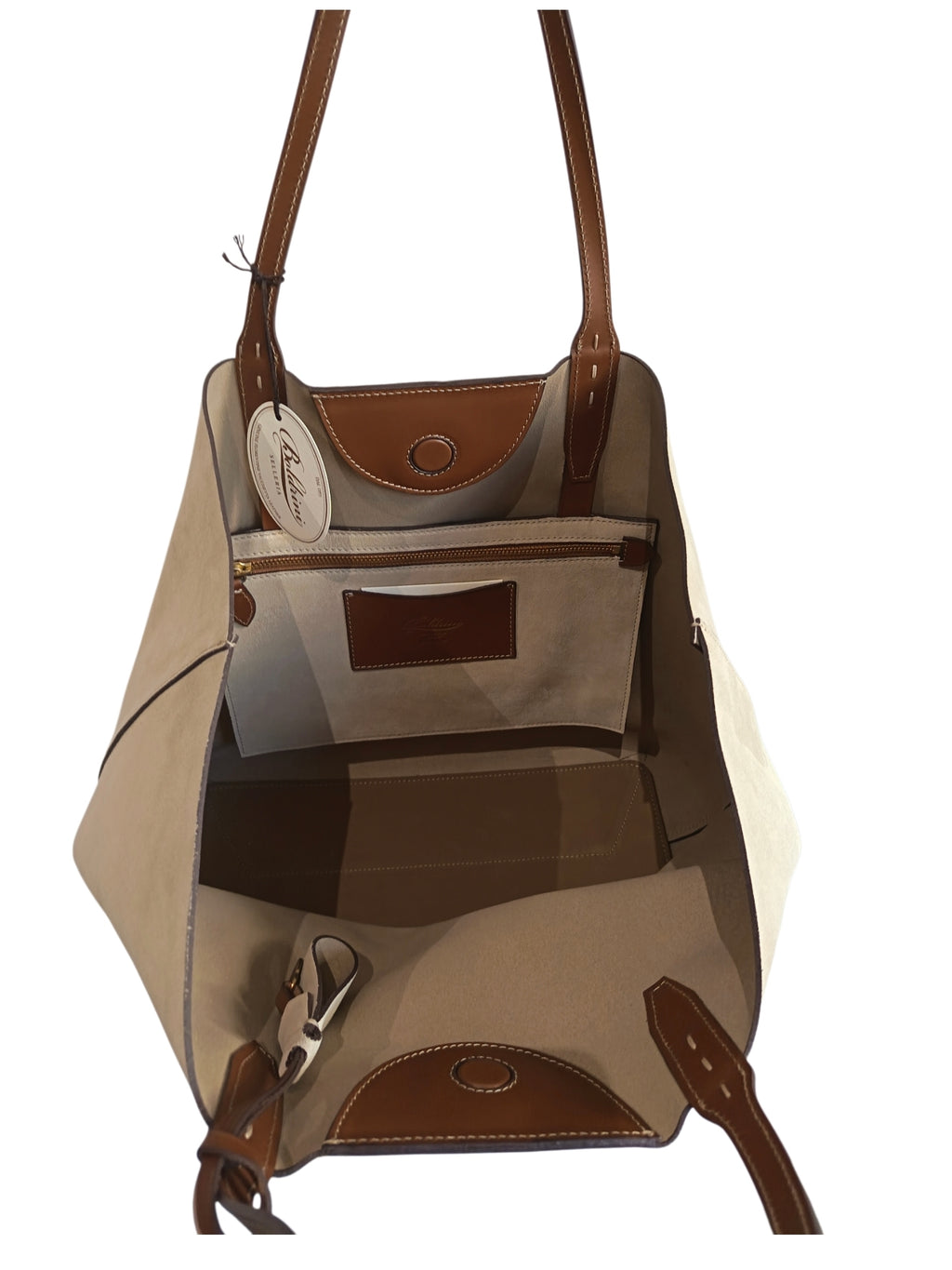 Shopper grande camoscio
