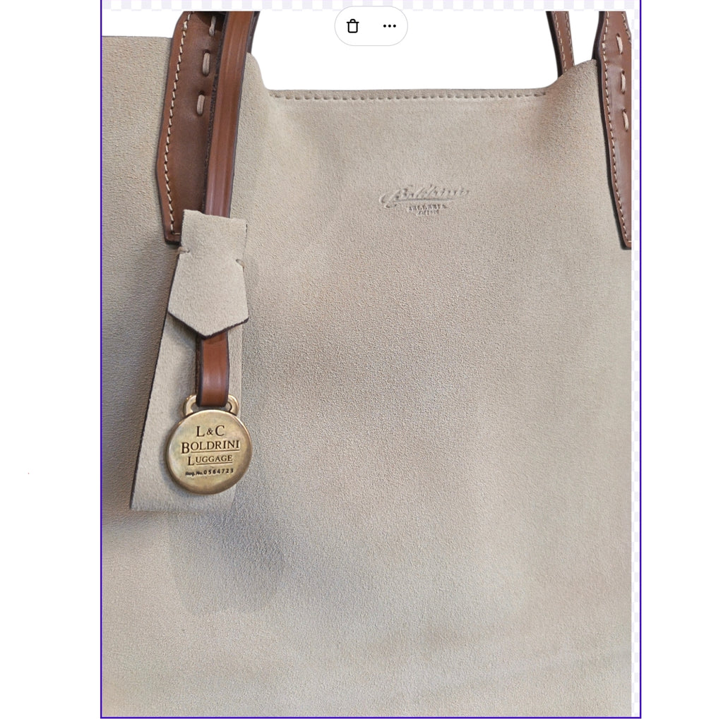 Shopper grande camoscio