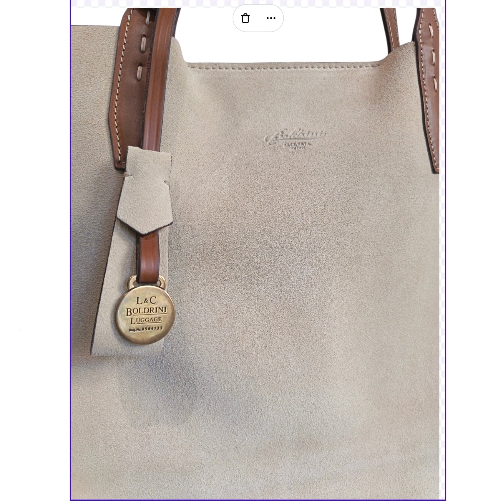 Shopper grande camoscio