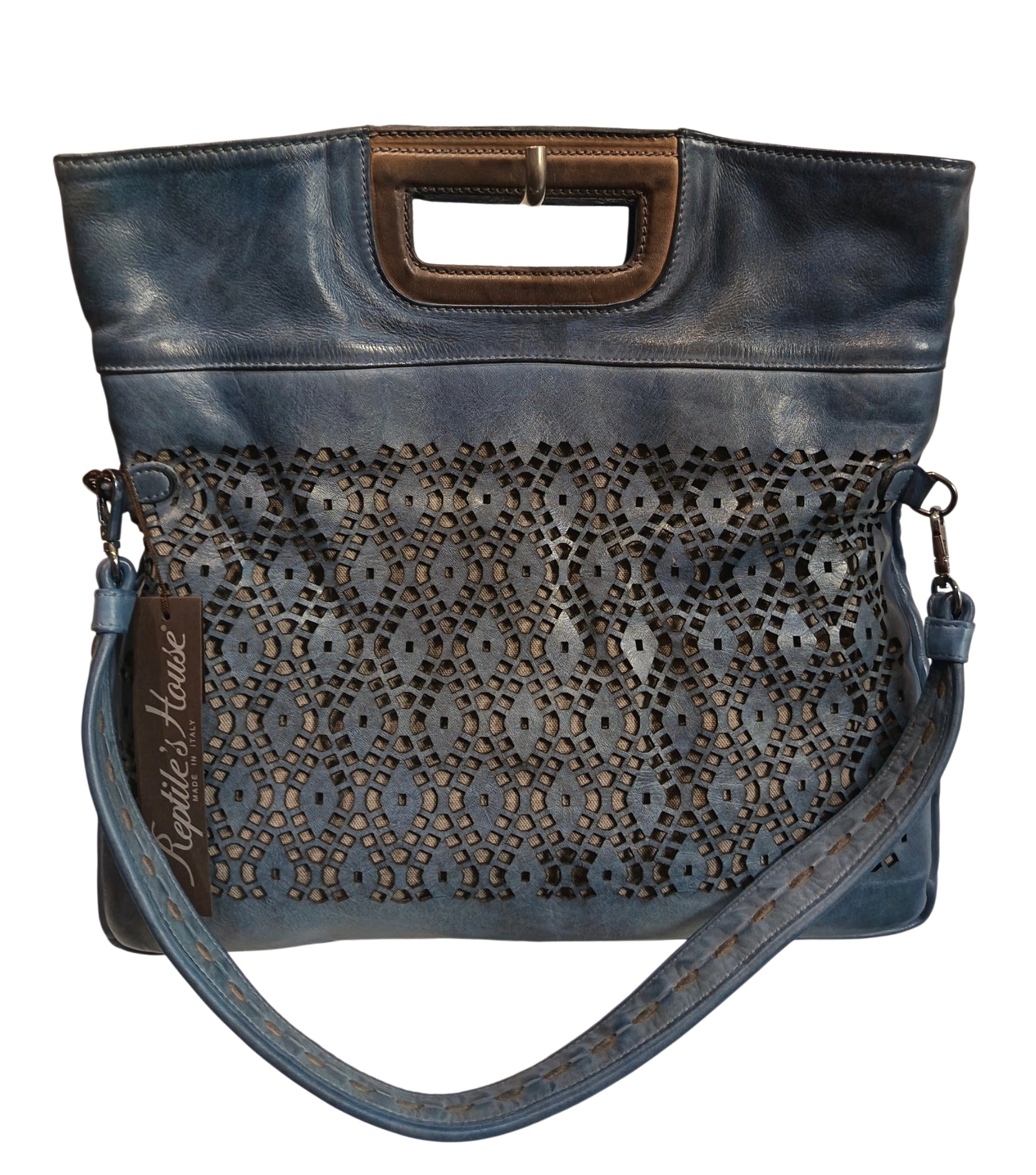 Borsa  oblò traforata