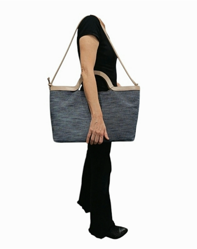Shopper jeans grande