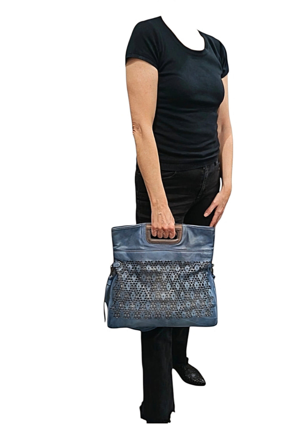 Borsa  oblò traforata