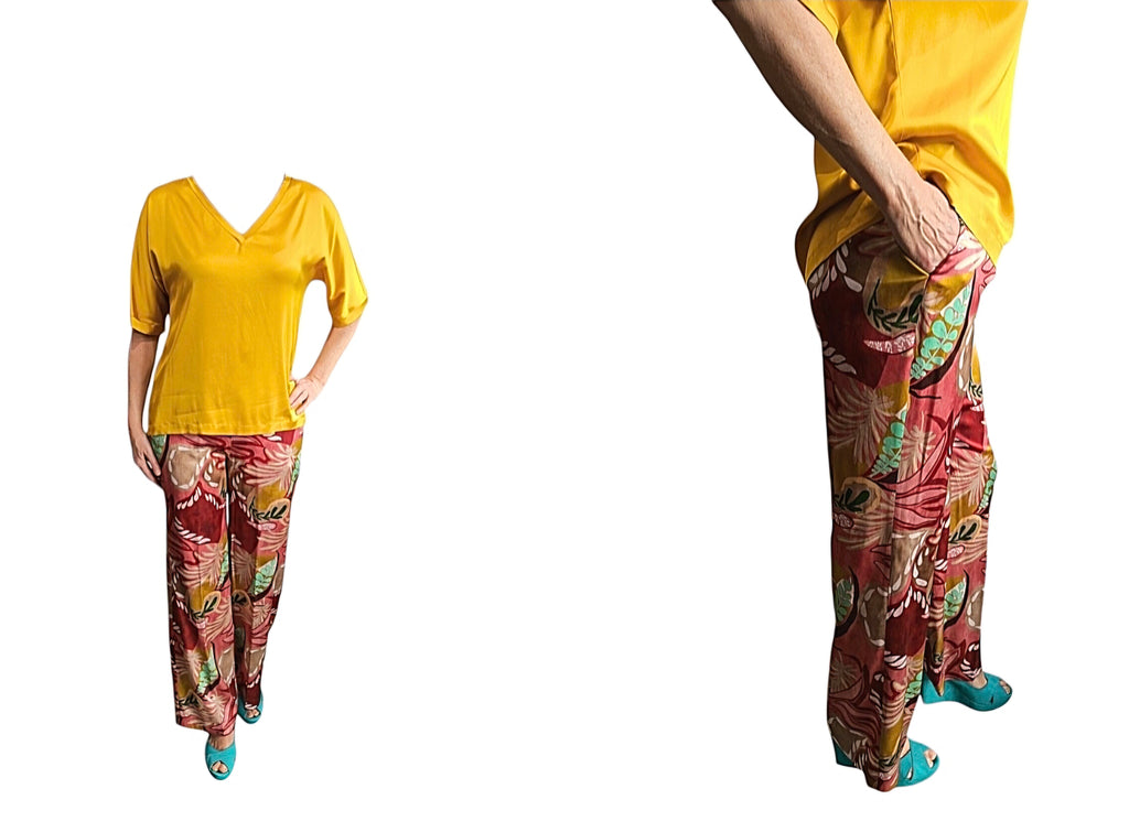 Pantalone palazzo fantasia