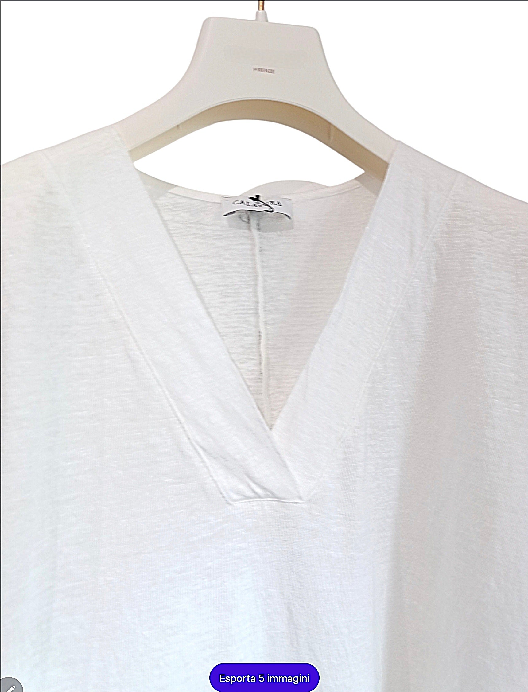 T-shirt lino bianca