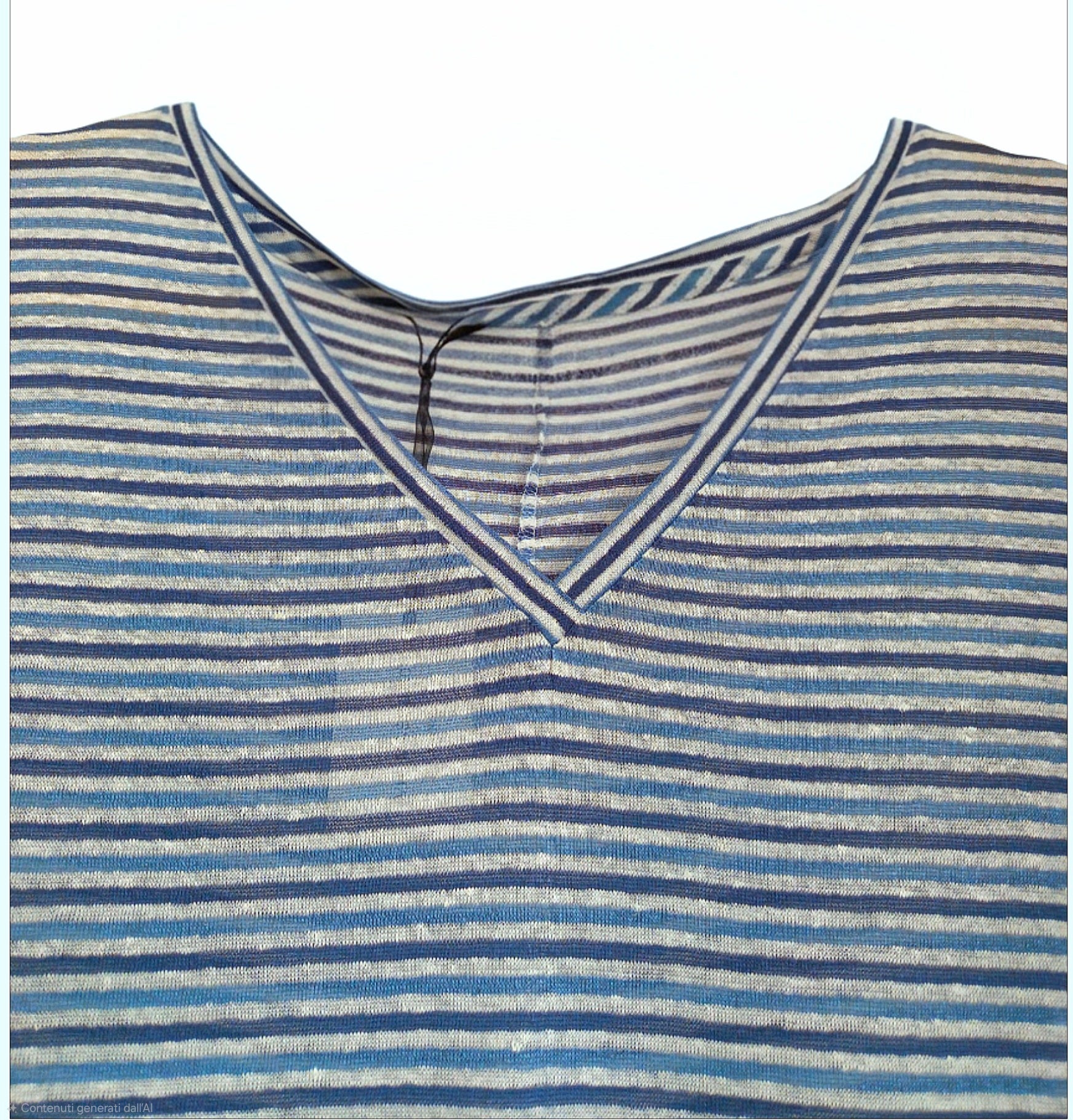 T-shirt righe scollo a V