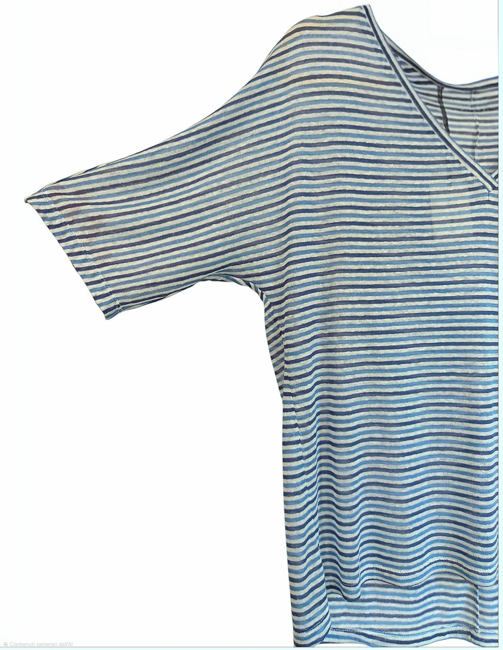 T-shirt righe scollo a V