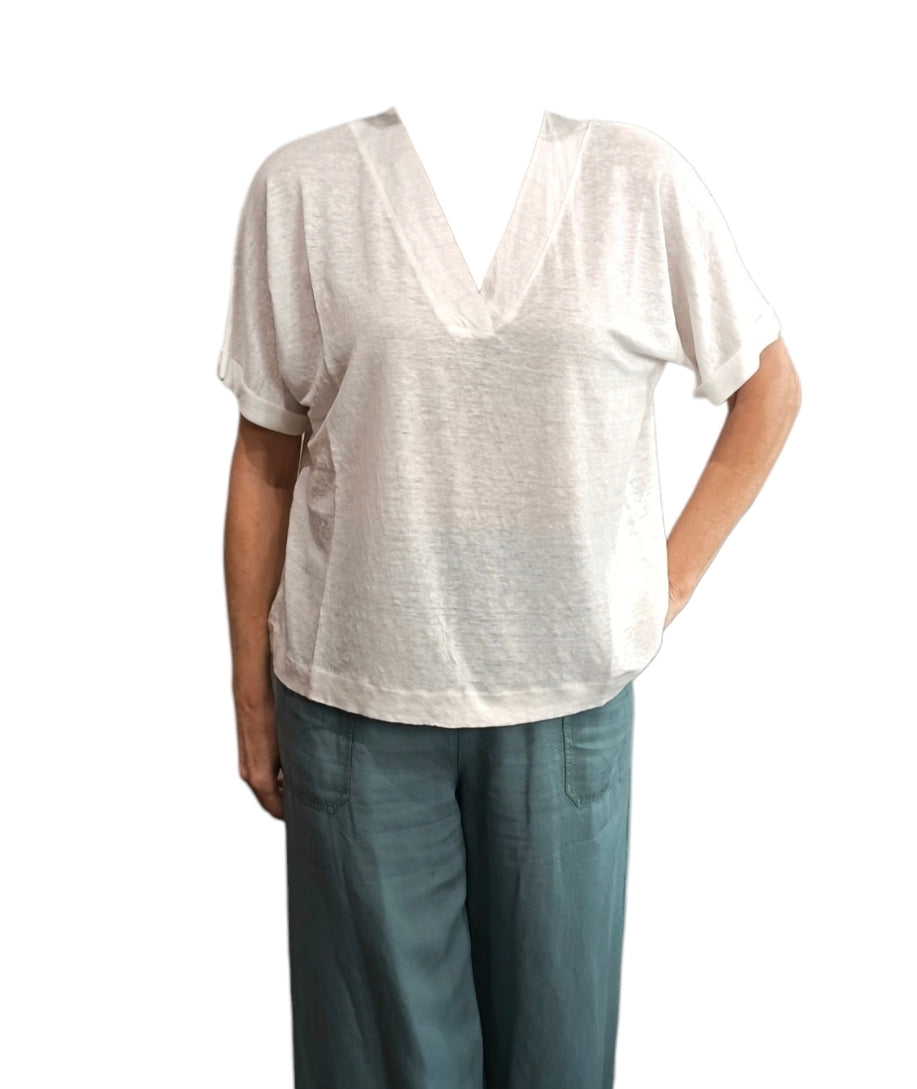 T-shirt lino bianca