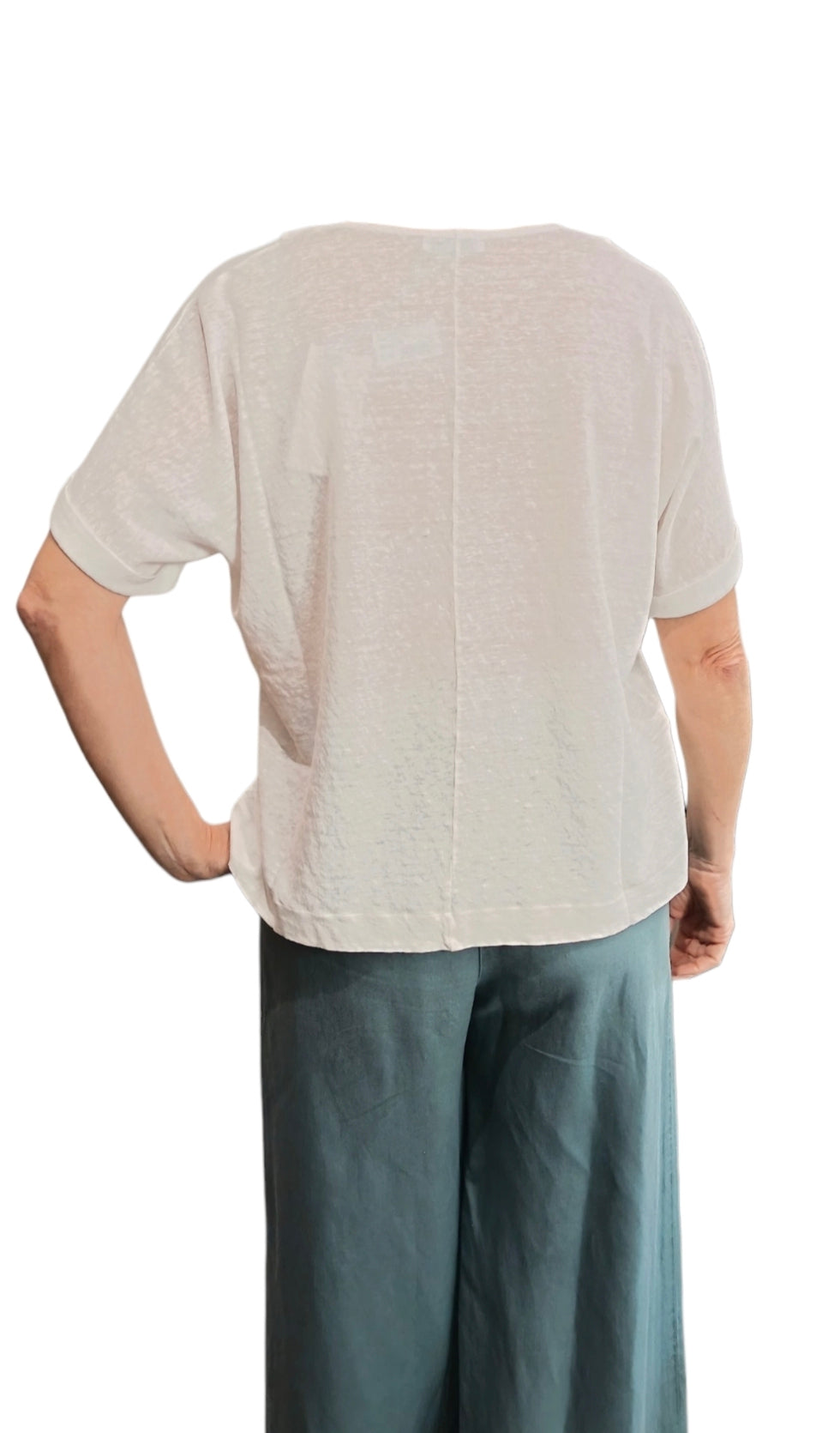 T-shirt lino bianca